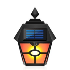 Solar retro hexagonal pane lamp